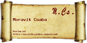 Moravik Csaba névjegykártya
